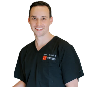 Dr. Tyler Sbrocchi in scrubs
